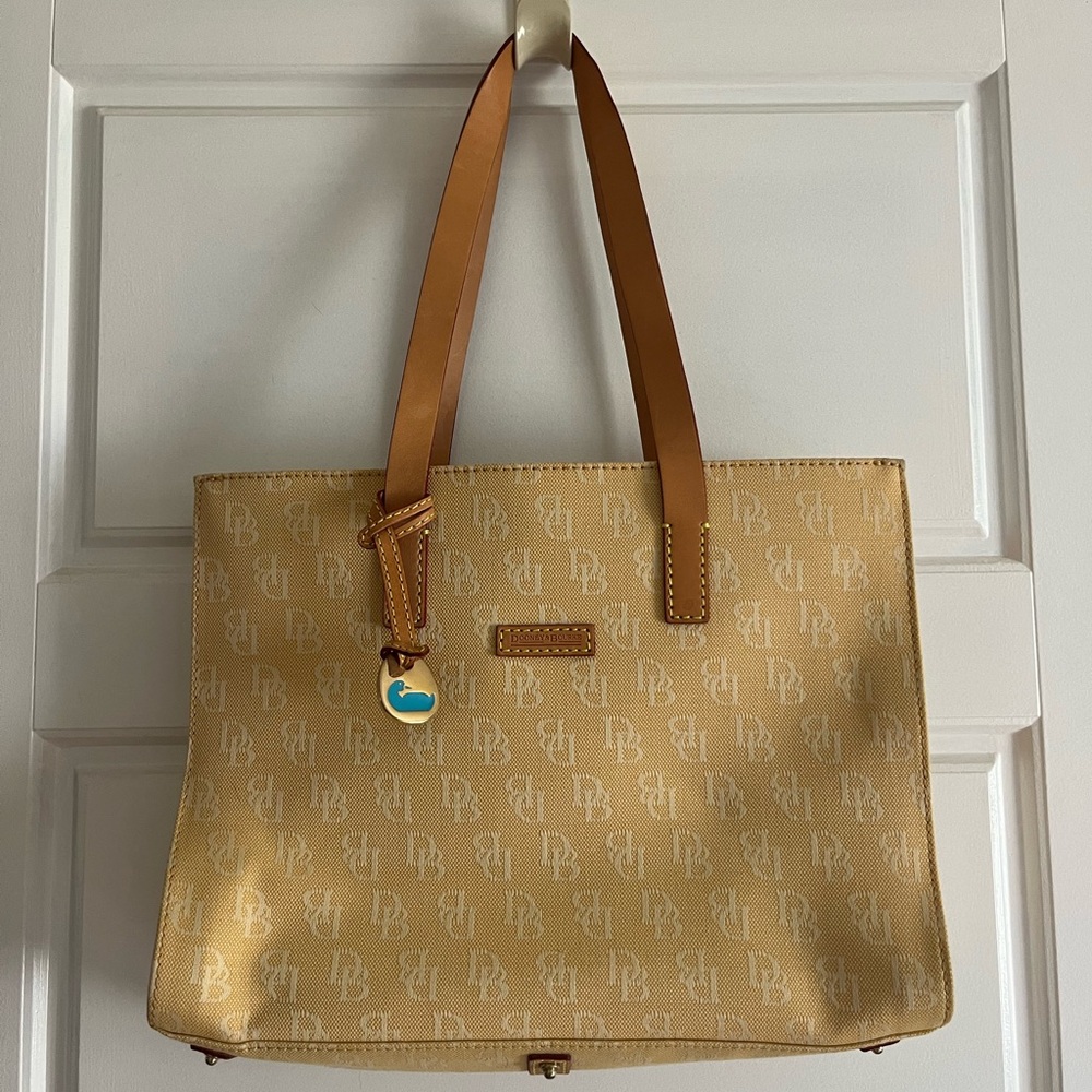 Dooney & Bourke Tan and Brown Structured Tote
